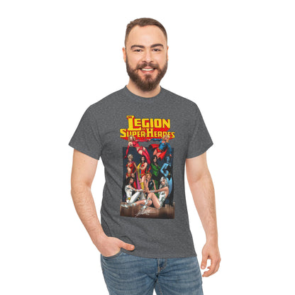 Legion of Super-Heroes T-Shirt - George Perez Art - Saturn Girl, Supergirl, Dream Girl, Shadow Lass, Phantom Girl - The Super Woman of LOSH - DC Comics