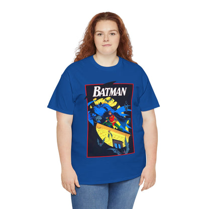 Batman & Robin T-Shirt - Norm Breyfogle Art - Surrounded by Bats in Gotham City - DC Comics