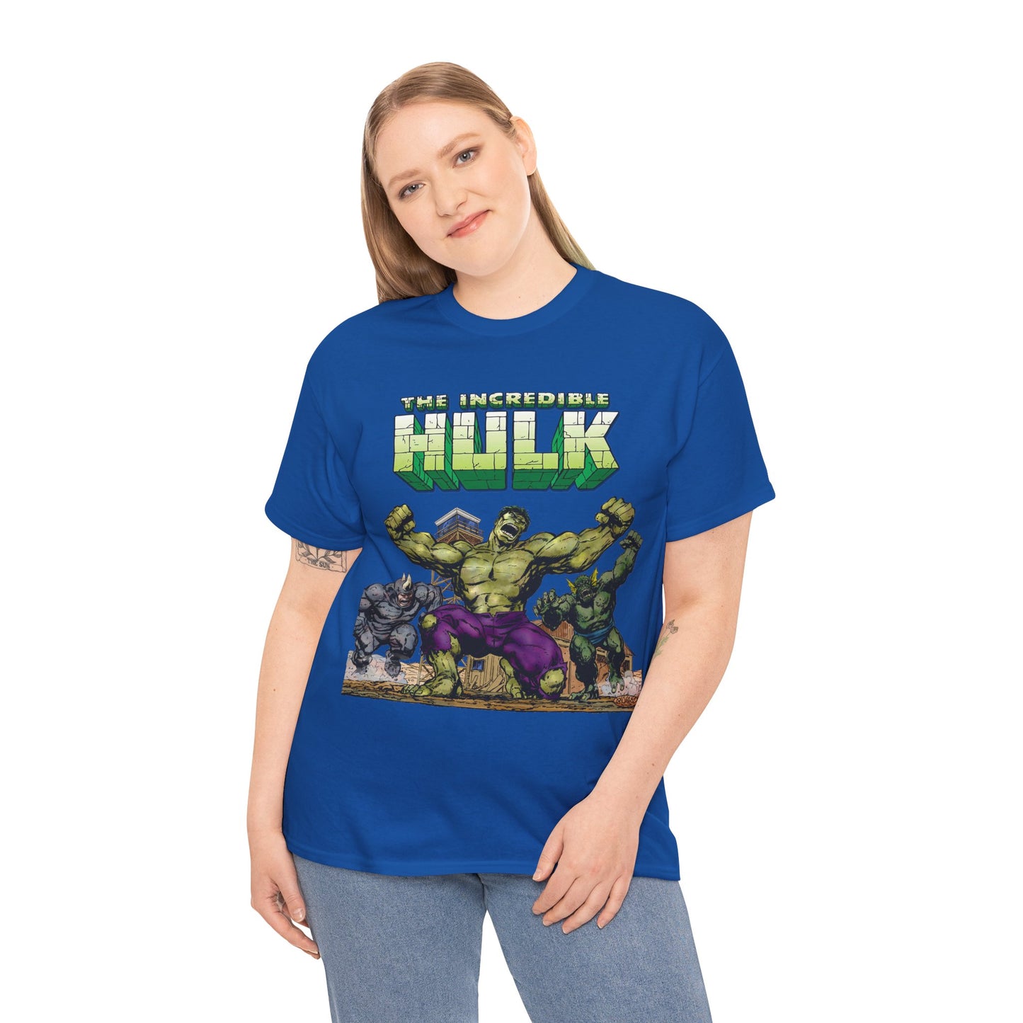 Incredible Hulk T-Shirt - Classic John Byrne Art - Rhino, Abomination - Marvel Comics - Bruce Banner