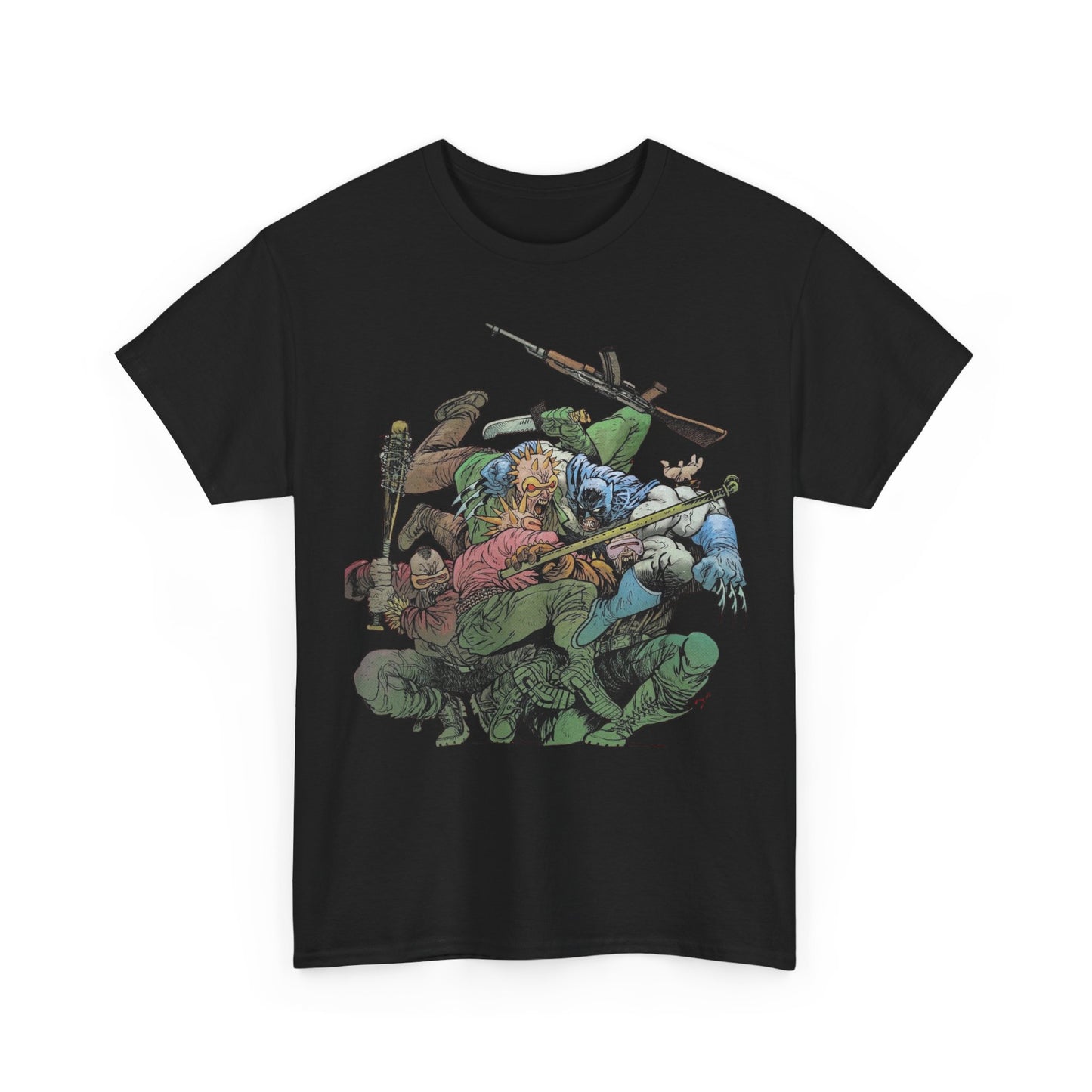 Batman T-Shirt - Daniel Warren Johnson Art - Vs The Mutant Gang from Frank Miller's The Dark Knight Returns - DC Comics