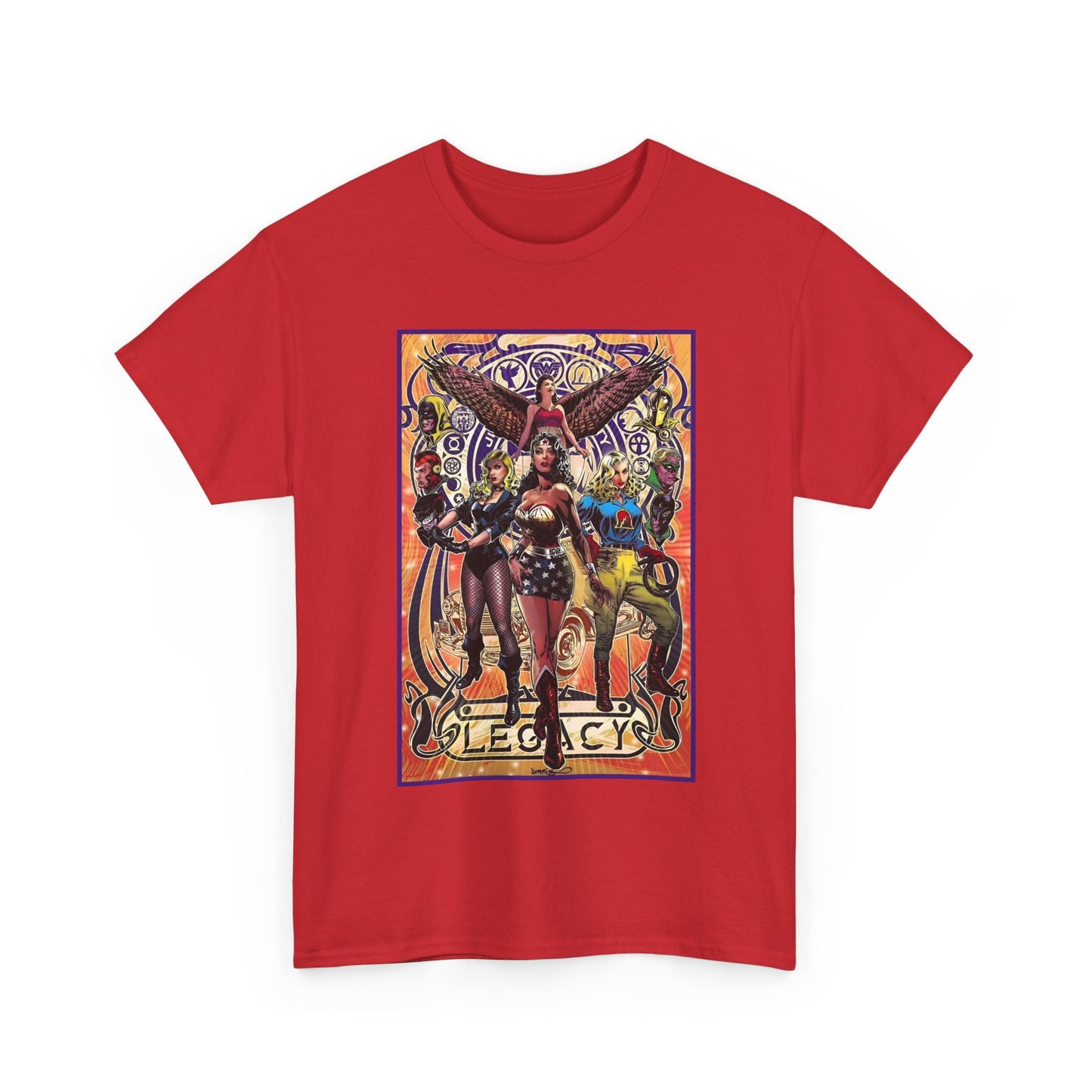 Justice Society T-Shirt - Tony Harris Art - Wonder Woman, Liberty Belle, Black Canary, Hawkgirl - JSA - DC Comics