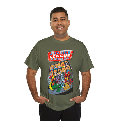 Justice League of America T-Shirt - George Perez Art - Wonder Woman, Hourman, Batman, Firestorm - SSOSV - DC Comics