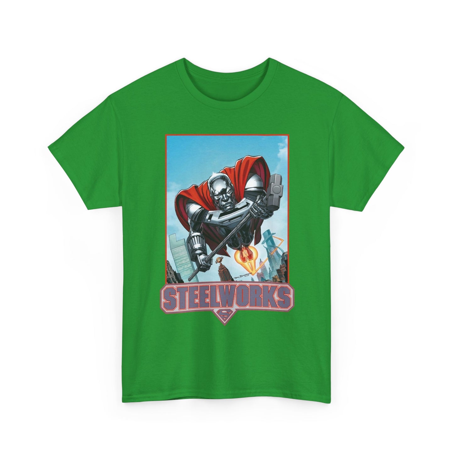 Steelworks T-Shirt - Jon Bogdanove Art - John Henry Irons - Superman Family - DC Comics