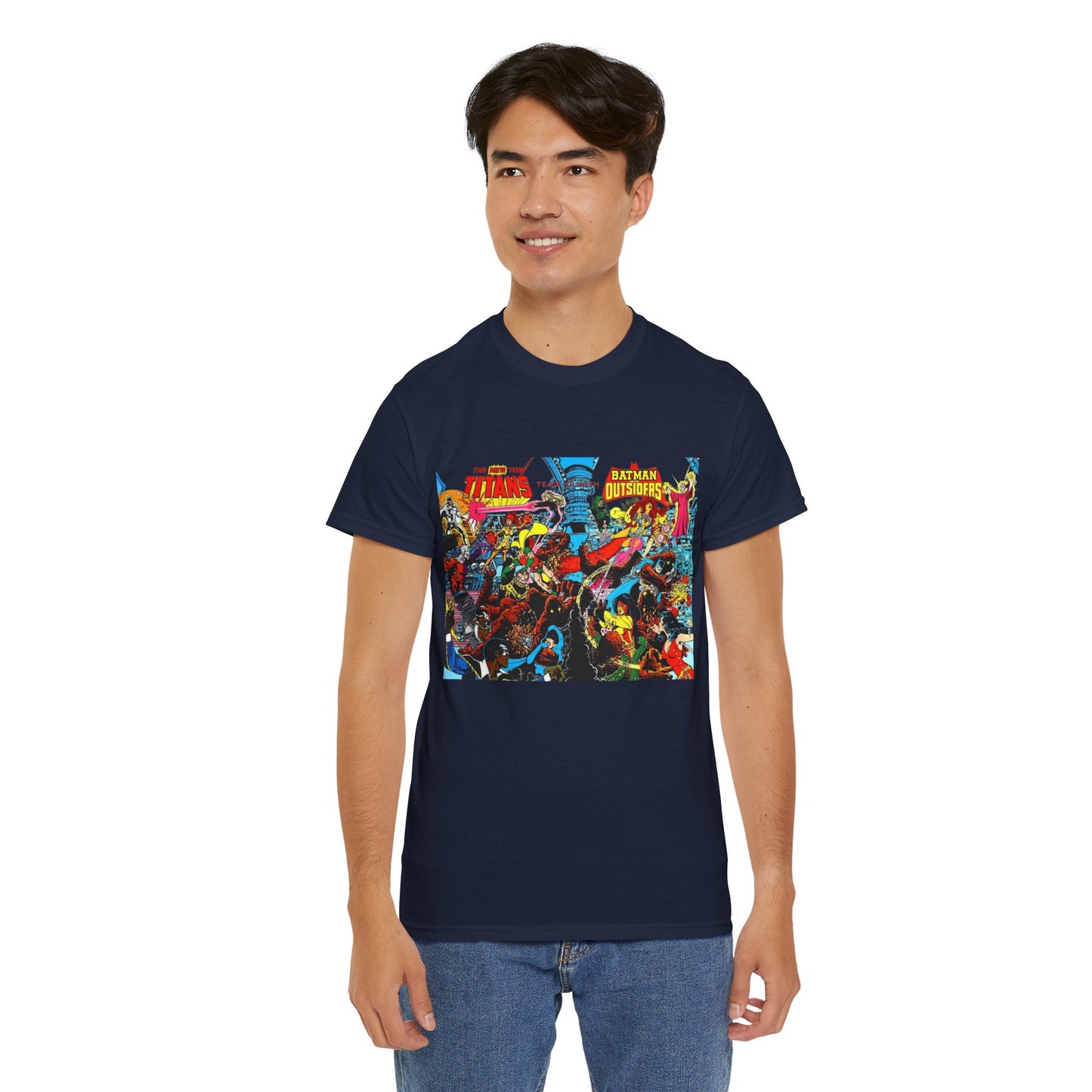 New Teen Titans & Batman and the Outsiders T-Shirt - George Perez & Jim Aparo Art - DC Comics