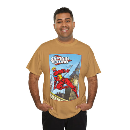 Captain Britain T-Shirt - Ron Wilson Art - Brian Braddock - Marvel UK Series - Chris Claremont Stories - Marvel Comics