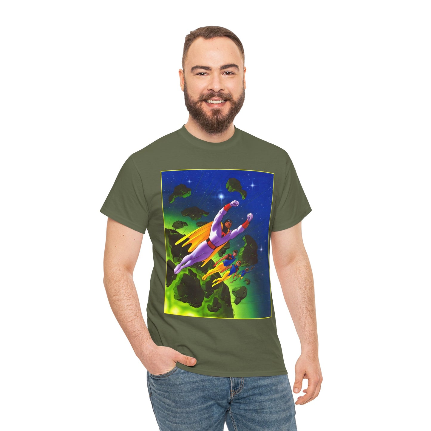 Space Ghost T-Shirt - Steve Rude Art - Jan, Jace, Blip - Gorgeous Art of 1960s Cartoon Icon