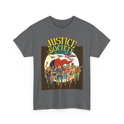 Justice Society of America T-Shirt - Superman, Wonder Woman, Black Canary, Green Lantern, Batman, Plastic Man, Flash - DC Comics