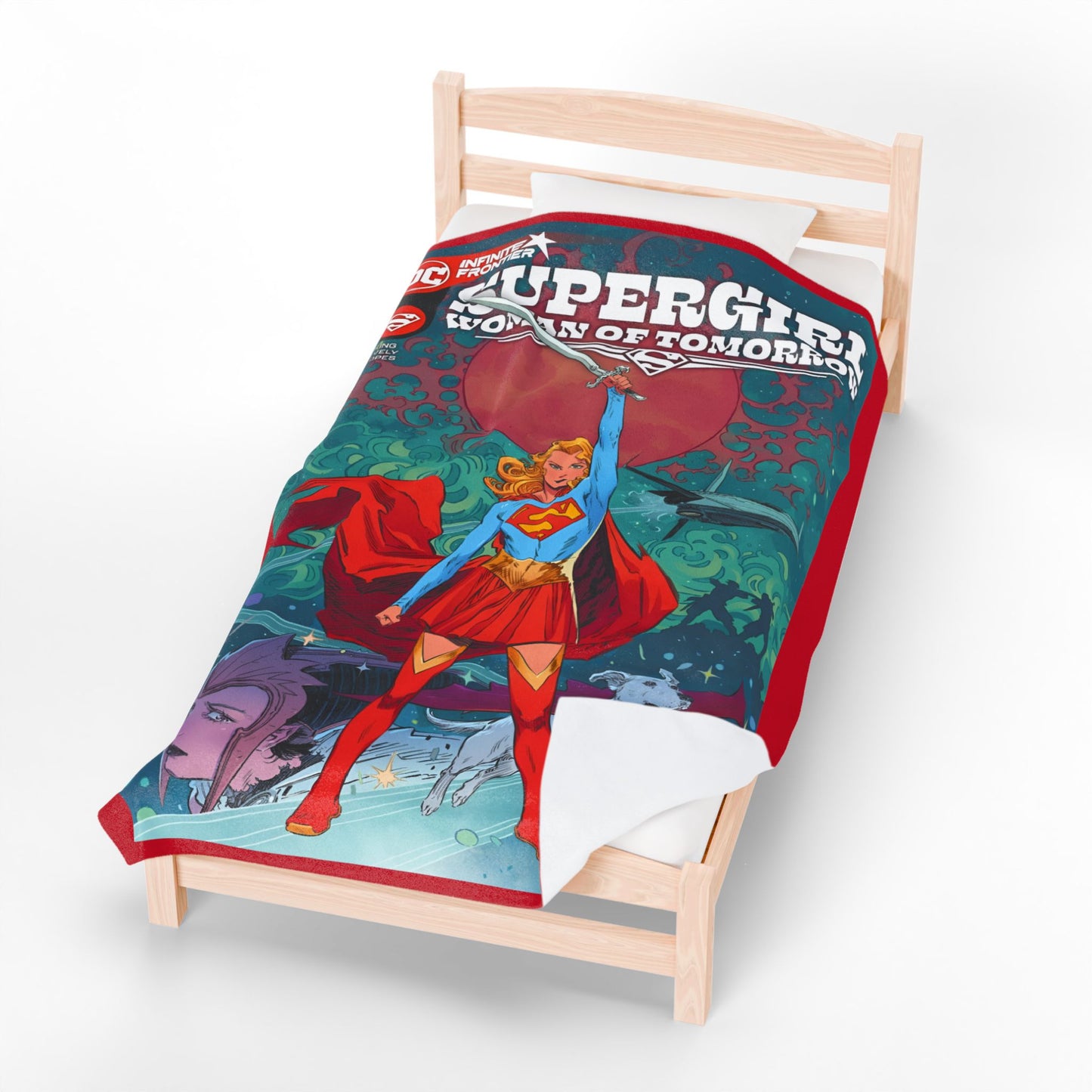 Supergirl Woman of Tomorrow Velveteen Plush Blanket 60x80" - Kara and Krypto - DC Comics - Upcoming 2026 Movie
