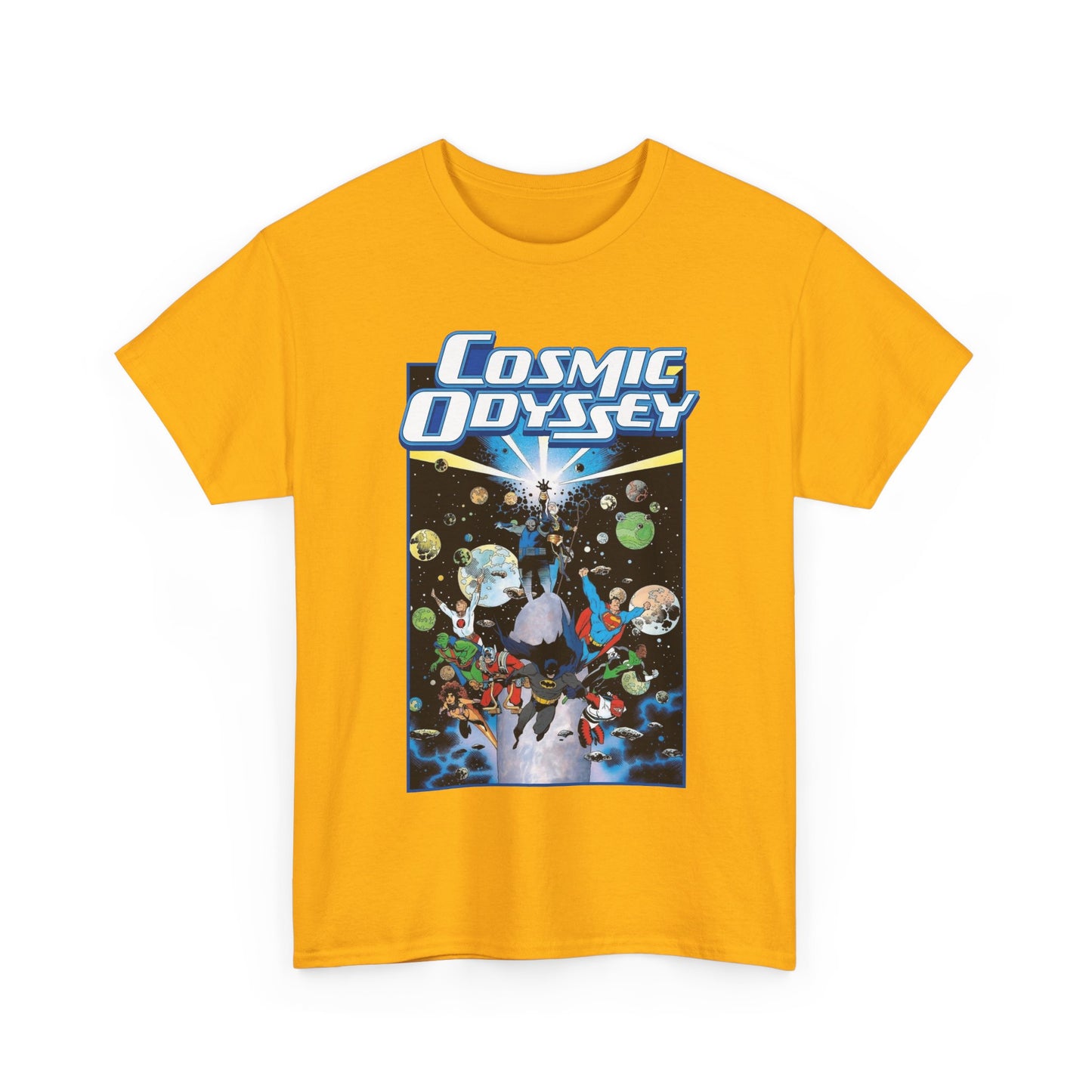 Cosmic Odyssey T-Shirt - Mike Mignola Art - Superman, Darkseid, Lightray, Orion, Starfire, Highfather. John Stewart - DC Comics