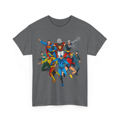 Charlton Characters T-Shirt - DC Comics - Captain Atom, Peacemaker, The Question, Blue Beetle, Judomaster