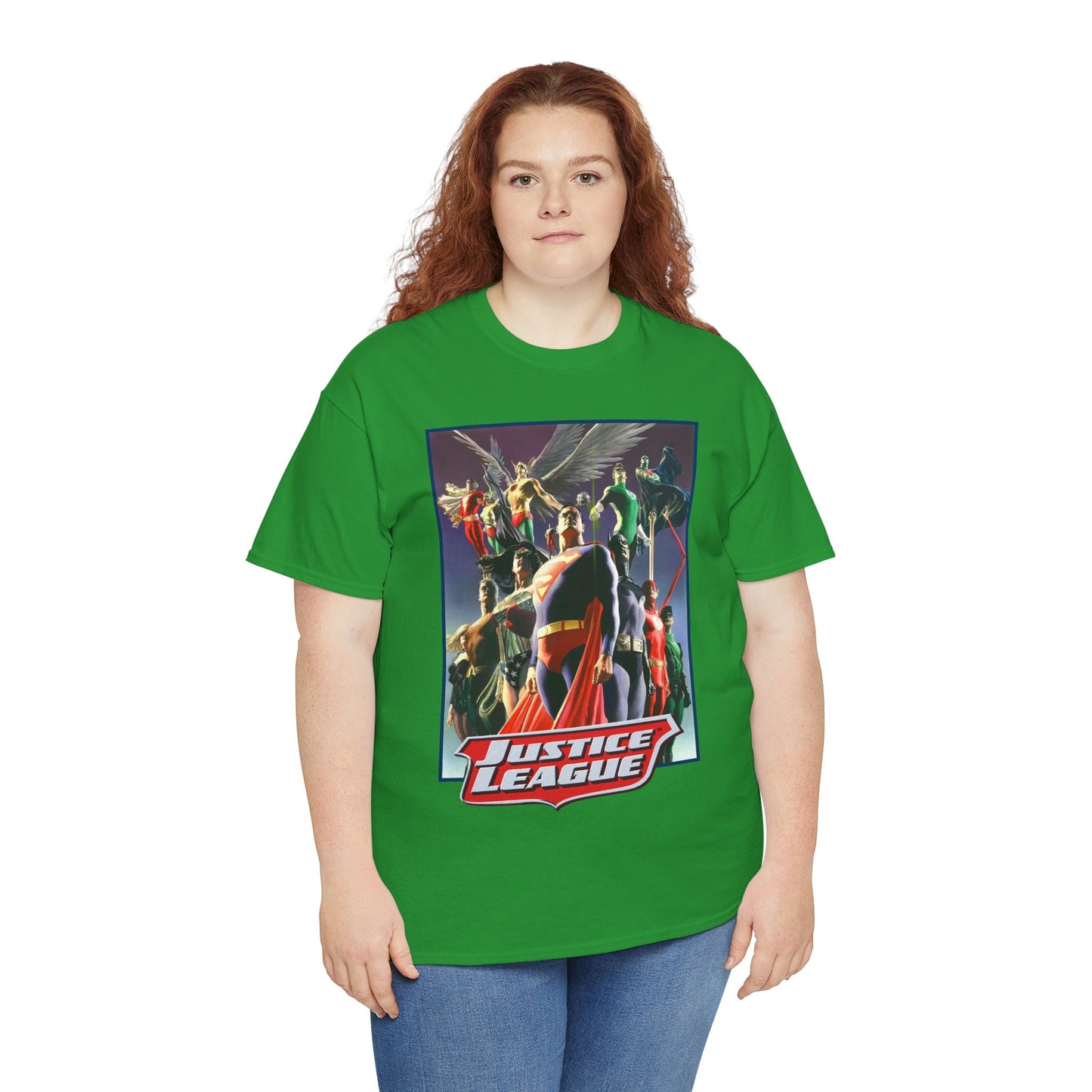 Justice League T-Shirt - Alex Ross Art - Superman, Wonder Woman, Black Canary, Hawkman, Flash, Aquaman, Atom - DC Comics