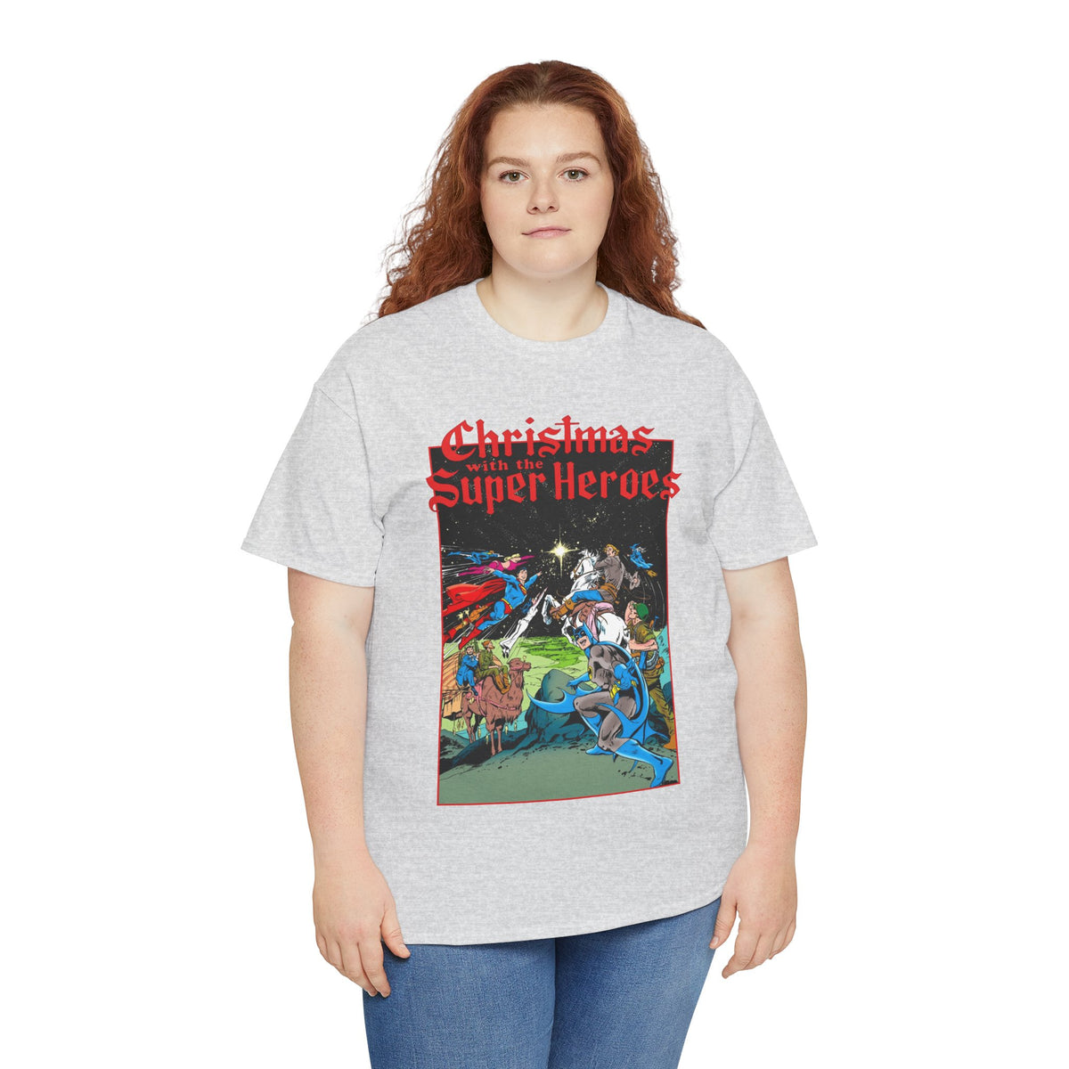 Christmas With the DC Super-Heroes T-Shirt - José Luis García-López Art - Superman, Batman, Jonah Hex, Legion of Super-Heroes - DC Comics