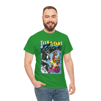 Teen Titans T-Shirt - Bronze Age DC Comics - Dr Light, Wonder Girl, Robin, Mal, Guardian, Speedy - Ernie Chan Cover Art from Issue #44