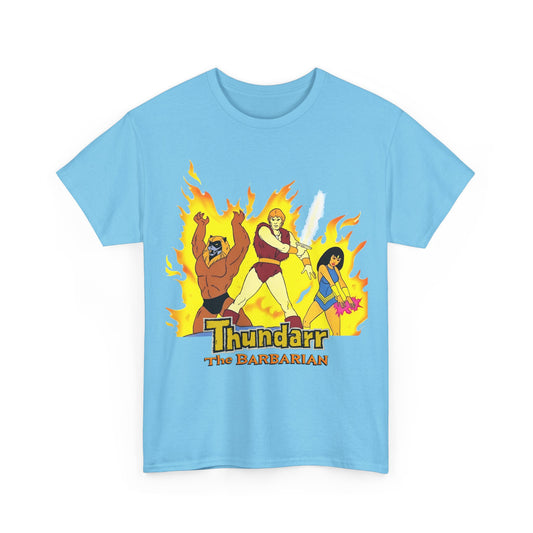 Thundarr the Barbarian T-Shirt - Princess Ariel, Ookla the Mok - Ruby-Spears Saturday Morning Cartoon - 1980s
