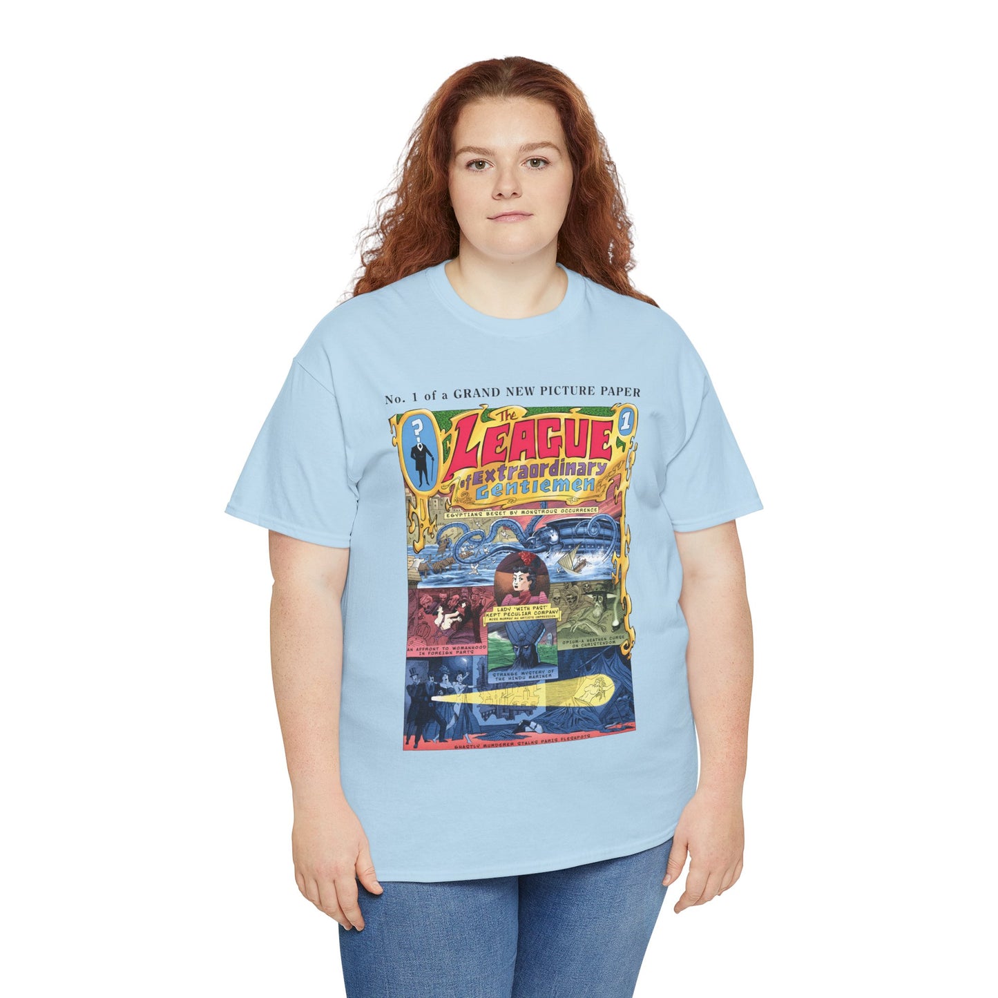 League of Extraordinary Gentlemen T-Shirt - Kevin O'Neill Art - Mina Murray, Captain Nemo, Allan Quatermain, Dr. Jekyll, & The Invisible Man - Alan Moore Story - DC Comics
