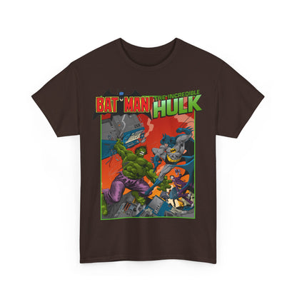 Batman Vs Incredible Hulk T-Shirt - DC Comics & Marvel - Joker - 1970s Team-Up