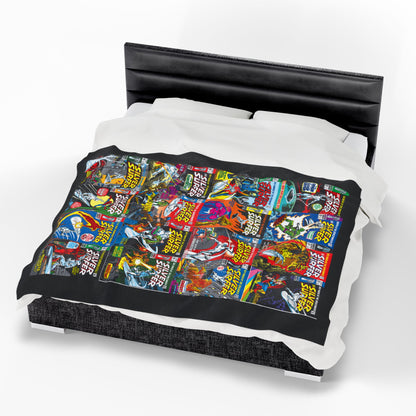 Silver Surfer Velveteen Plush Blanket 60x80" - Classic Silver Age Art - Norrin Radd, Former Herald to Galactus - Marvel Comics