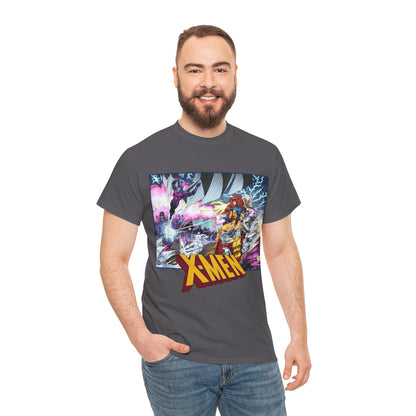 X-Men T-Shirt - Whilce Portacio Art - Storm, Jean Grey, Archangel, Iceman - Fighting Sentinels - Marvel Comics