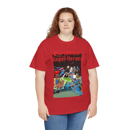 Christmas With the DC Super-Heroes T-Shirt - José Luis García-López Art - Superman, Batman, Jonah Hex, Legion of Super-Heroes - DC Comics