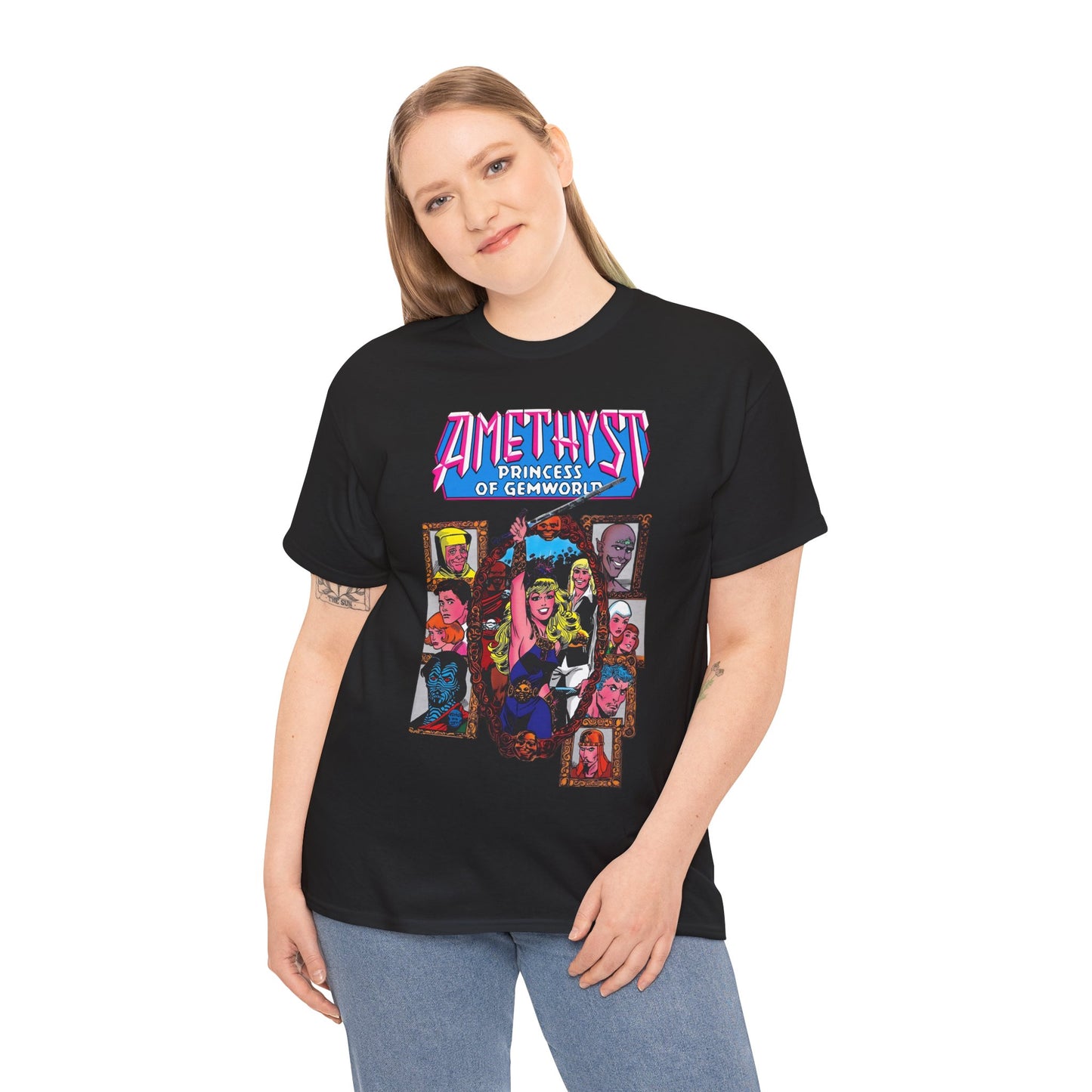 Amethyst Princess of Gemworld T-Shirt - Ernie Colon Art - Sardonyx, Dark Opal, Granch, Citrina - DC Comics
