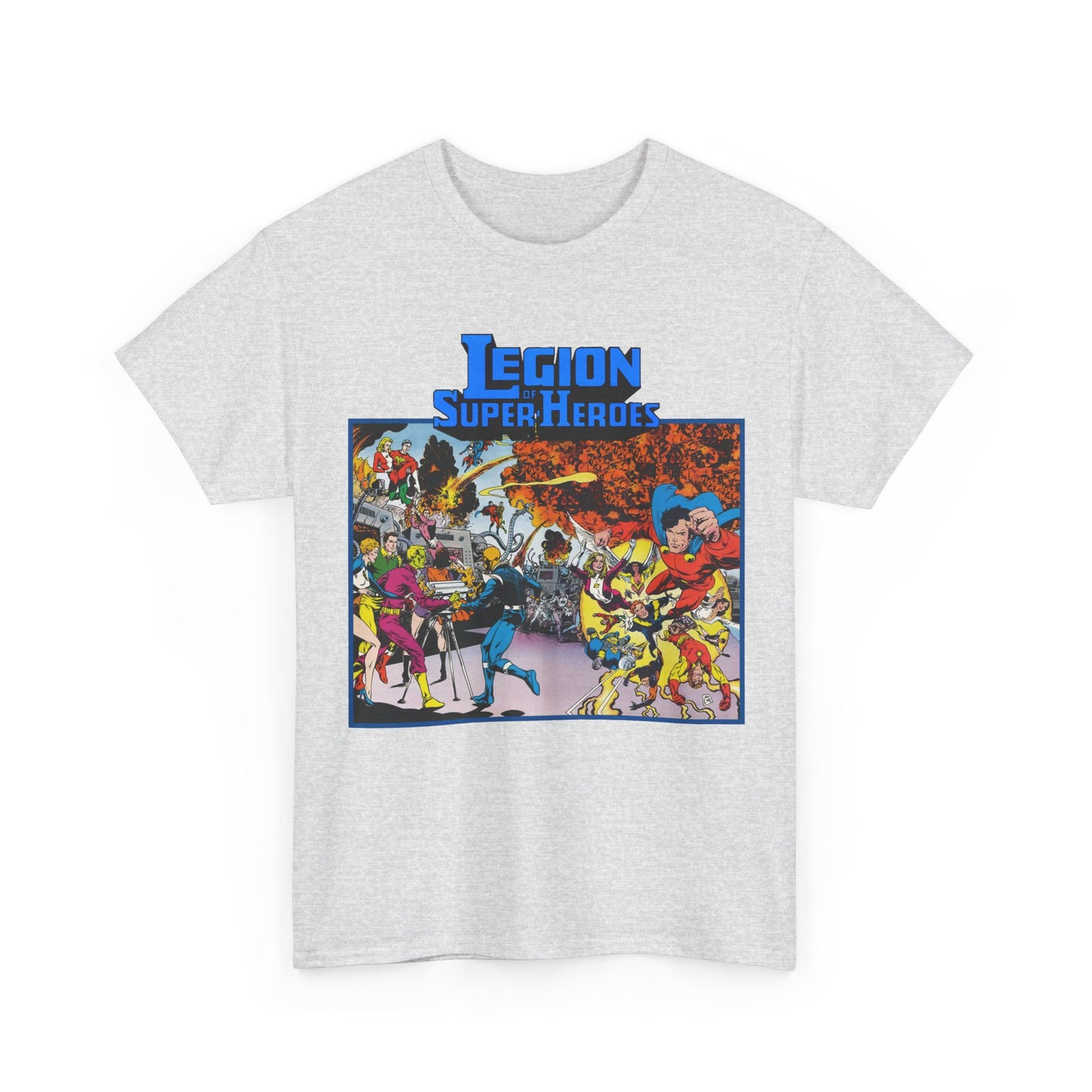 Legion of Super-Heroes T-Shirt - Steve Lightle Art - Mon-El, Saturn Girl, Brainiac 5, Sun Boy, Lightning Lad, Dawnstar, Timber Wolf - LOSH - DC Comics