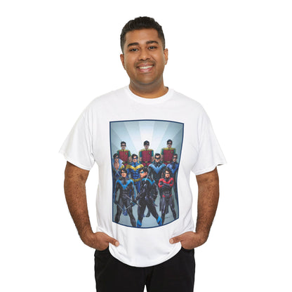 Nightwing Through the Ages T-Shirt - Nicola Scott Art - Dick Grayson, Robin the Boy Wonder - Batman Sidekick - New Teen Titans Leader - DC Comics