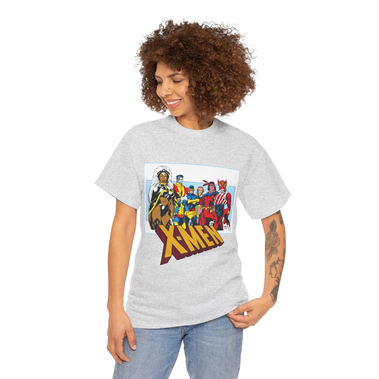 X-Men T-Shirt - Arthur Adams Art - Cyclops, Nightcrawler, Storm, Wolverine, Thunderbird, Sunfire, Banshee - Marvel Comics