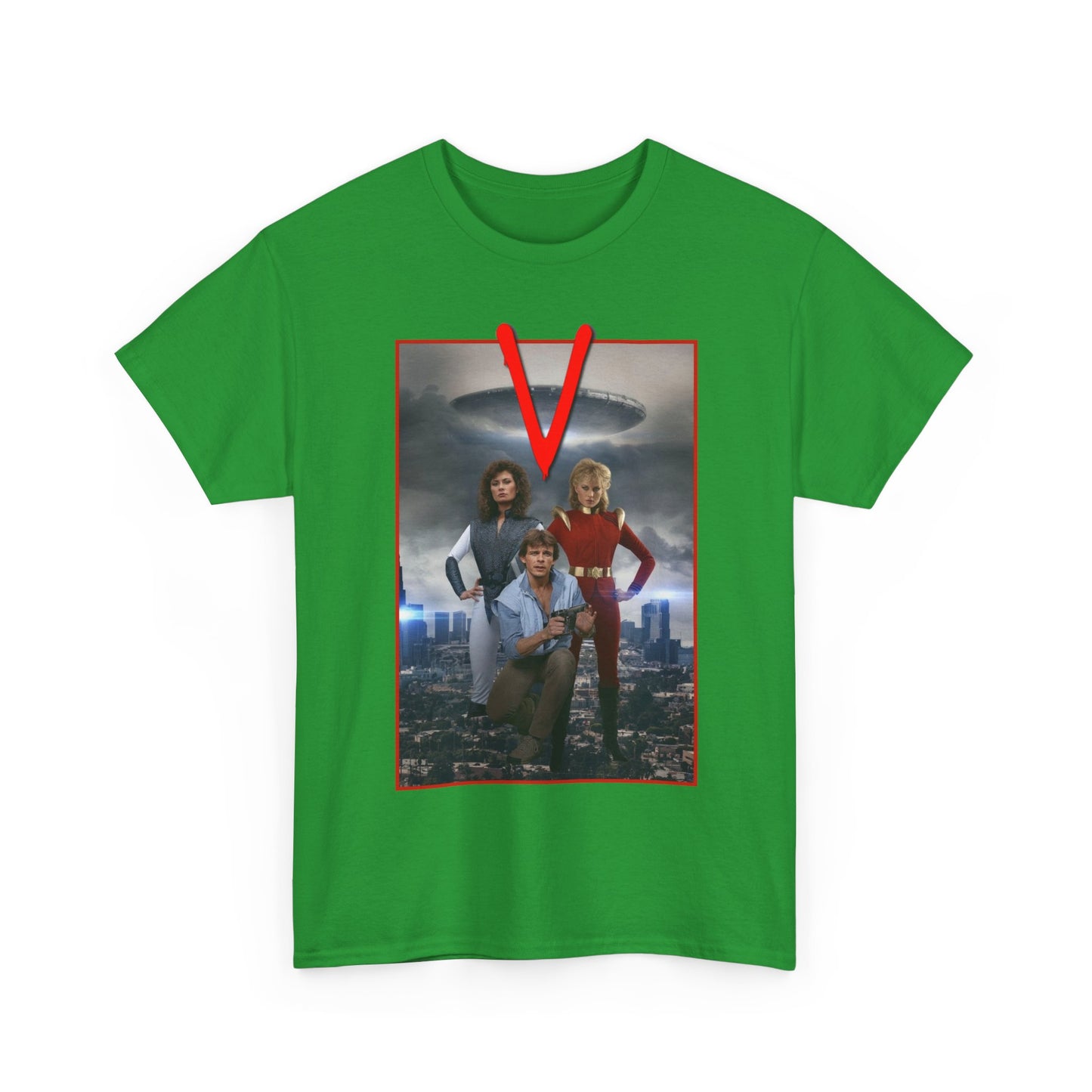 V T-Shirt - Visitors 1983 NBC Sci-Fi Aliens Series - Mike Donovan, Diana, Lydia