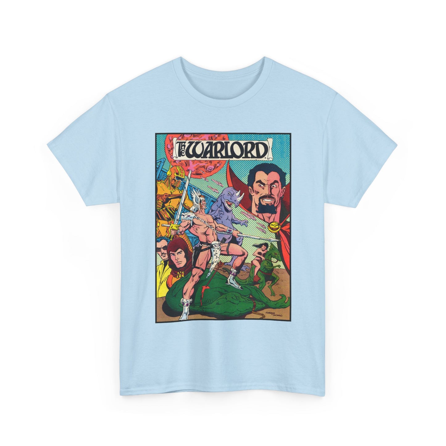 Warlord T-Shirt - Dan Jurgens Art - Travis Morgan, Skartaris, Deimos - Sword & Sorcery - DC Comics
