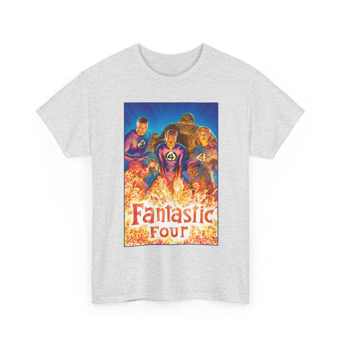 Fantastic Four T-Shirt - Alex Ross Art - Mr. Fantastic, Invisible Woman, Human Torch, The Thing - Marvel Comics