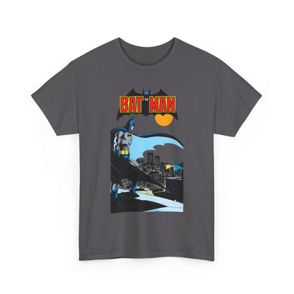 Batman T-Shirt - Jim Aparo Art - Dark Knight Looking Over Gotham City - Bronze Age Art - DC Comics