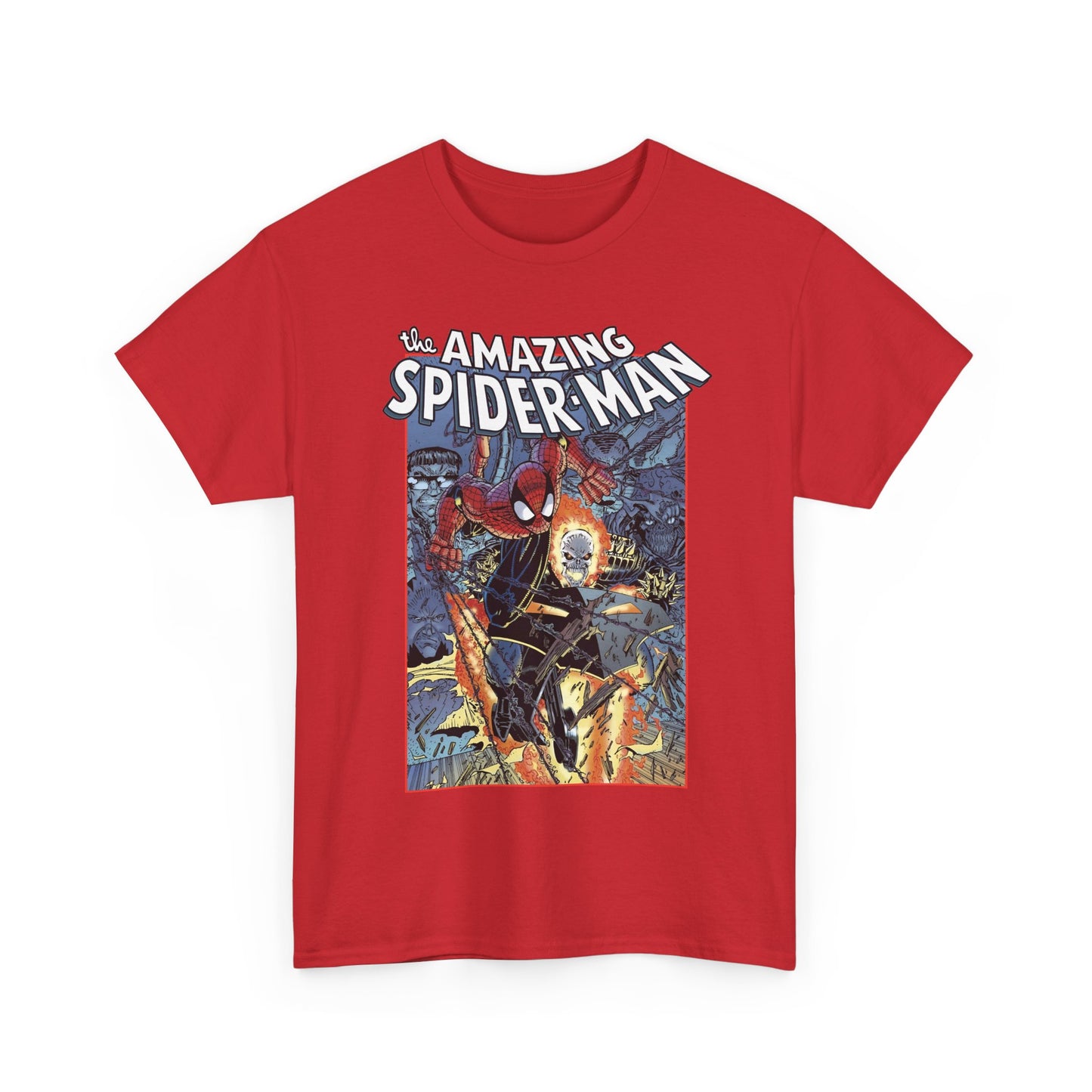 Amazing Spider-Man & Ghost Rider T-Shirt - Erik Larsen Art - Sinister Six - Marvel Comics