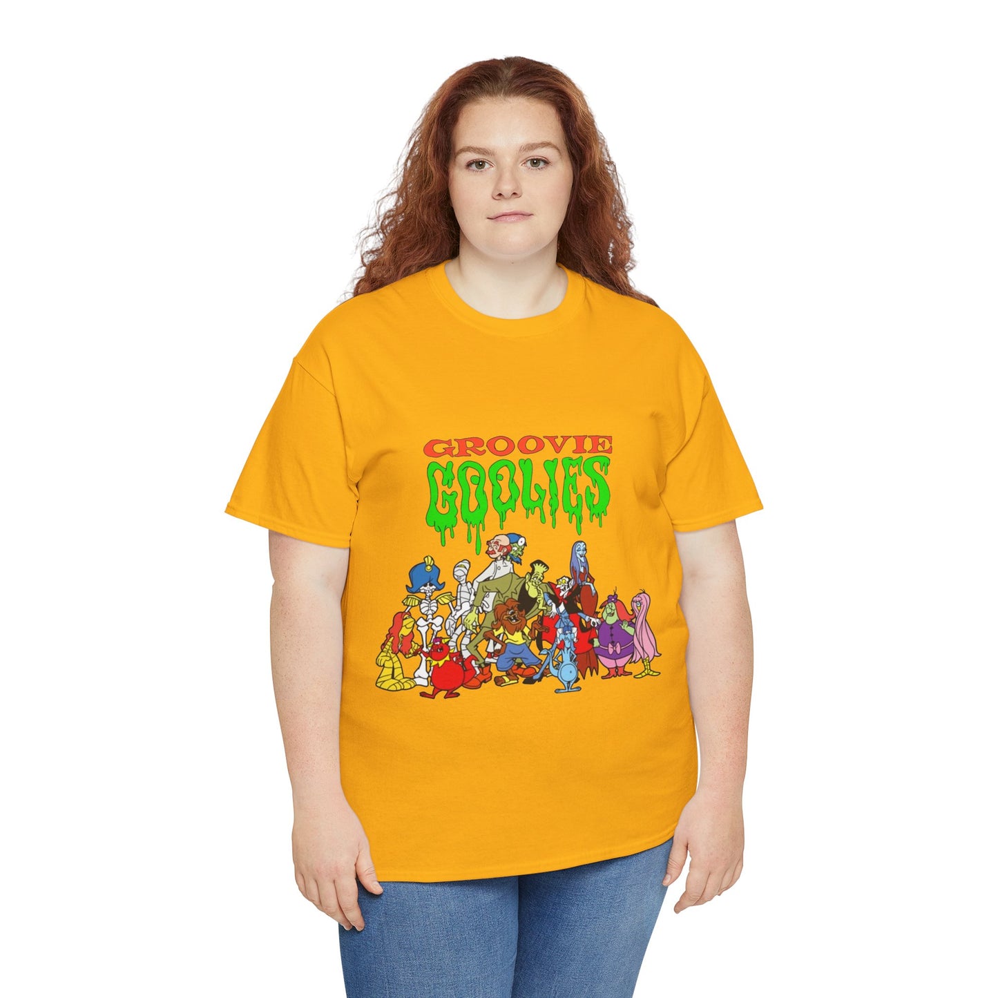 Groovie Goolies T-Shirt - The Monster Trio (Drac, Frankie, Wolfie) - Hagatha, Bella La Ghostly, Boneapart, Mummy - Horrible Hall on Horrible Drive - Filmation Cartoon