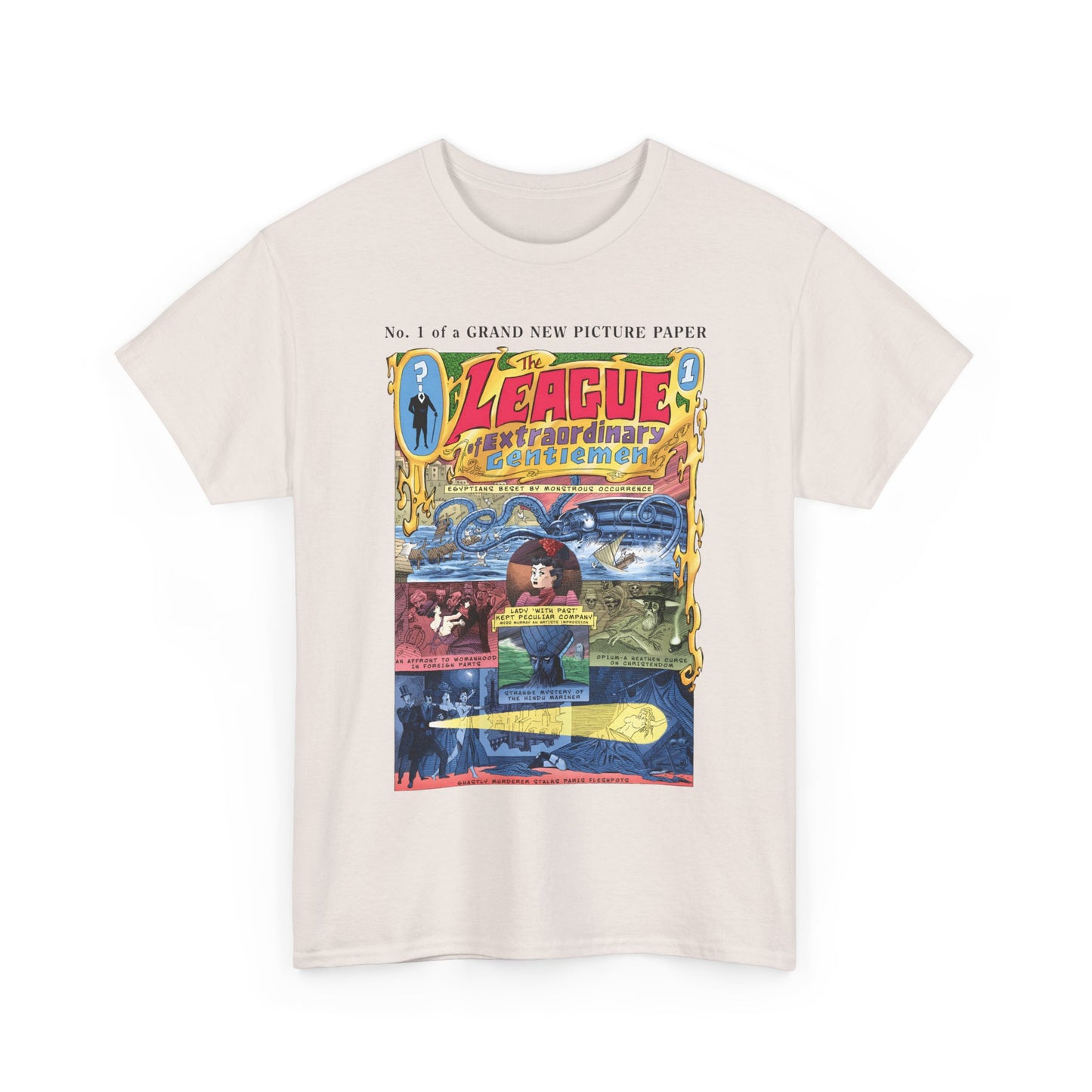 League of Extraordinary Gentlemen T-Shirt - Kevin O'Neill Art - Mina Murray, Captain Nemo, Allan Quatermain, Dr. Jekyll, & The Invisible Man - Alan Moore Story - DC Comics