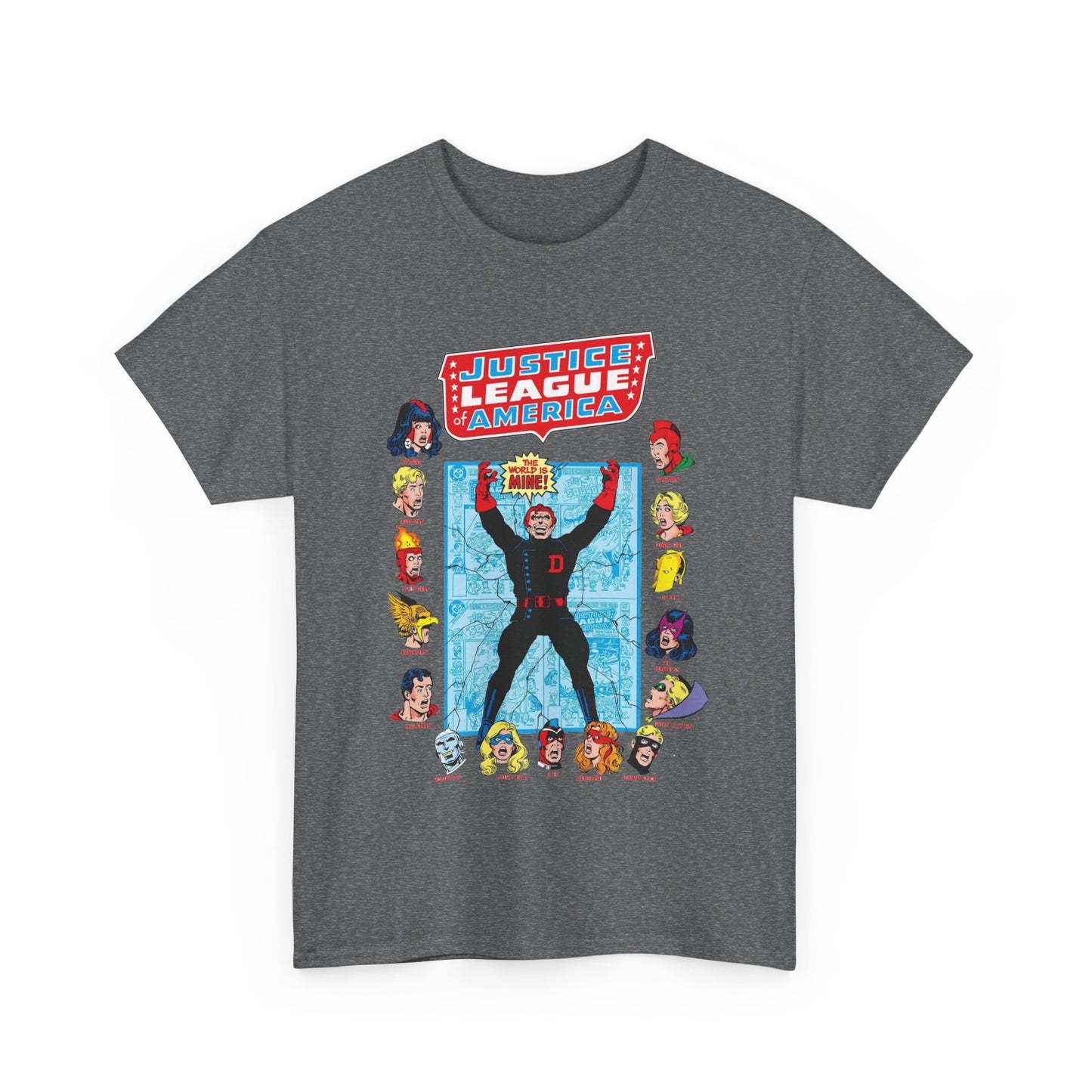 Justice League of America T-Shirt - George Perez Art - Justice Society, All-Star Squadron Team-Up DC Comics