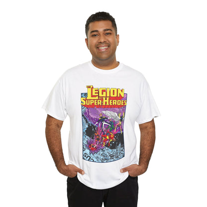 Legion of Super-Heroes T-Shirt - Pat Broderick Art - Timber Wolf, Lightning Lad, Wildfire, Dawnstar, Element Lad - LOSH - DC Comics