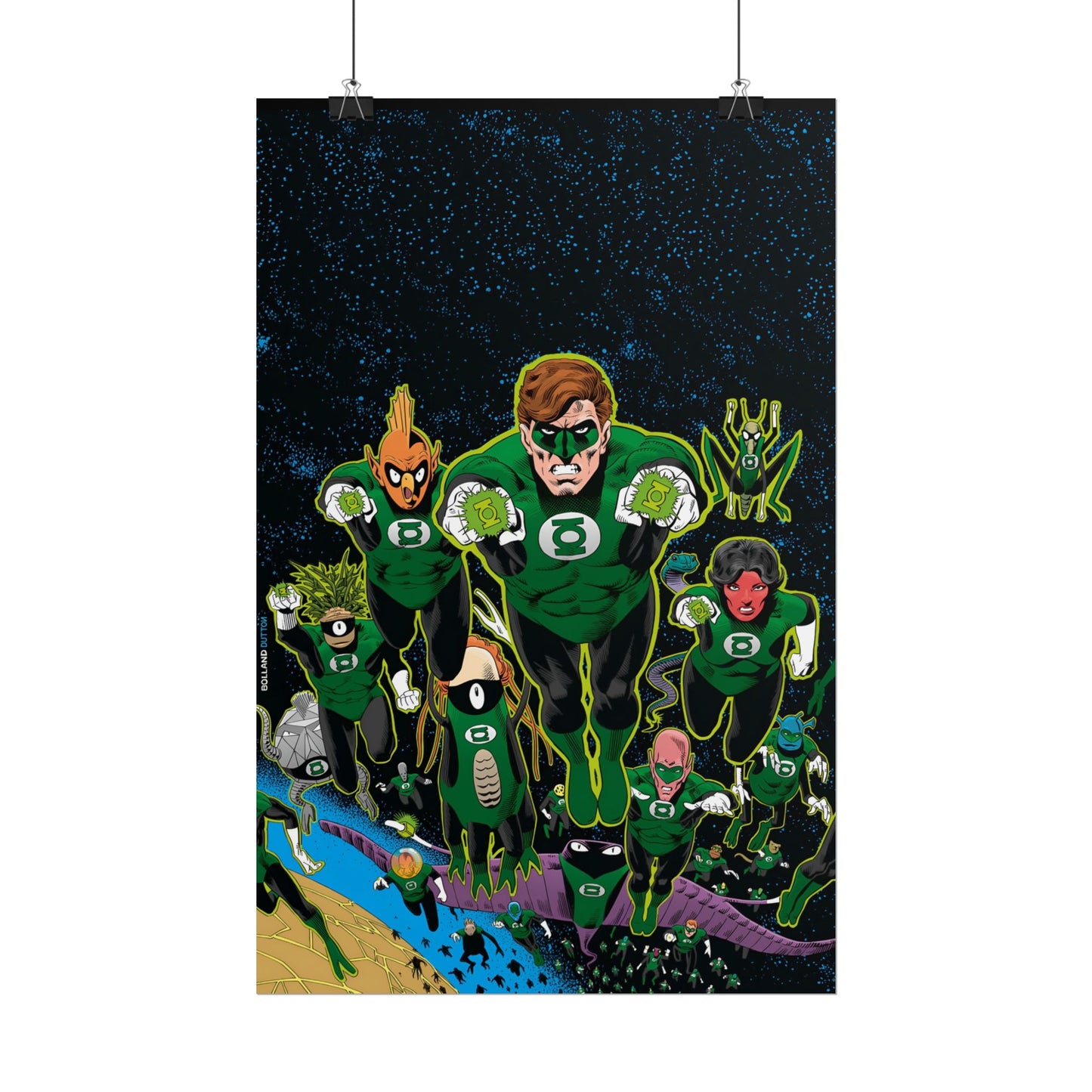Green Lantern Corps Rolled Poster - Brian Bolland Art - Hal Jordan - DC Comics - Multiple Sizes Up to 24"x36"