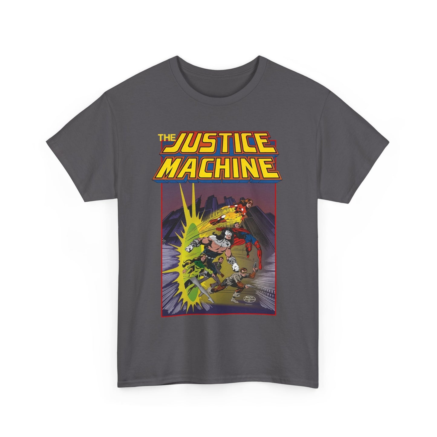Justice Machine T-Shirt - John Byrne Art - Comico Comics