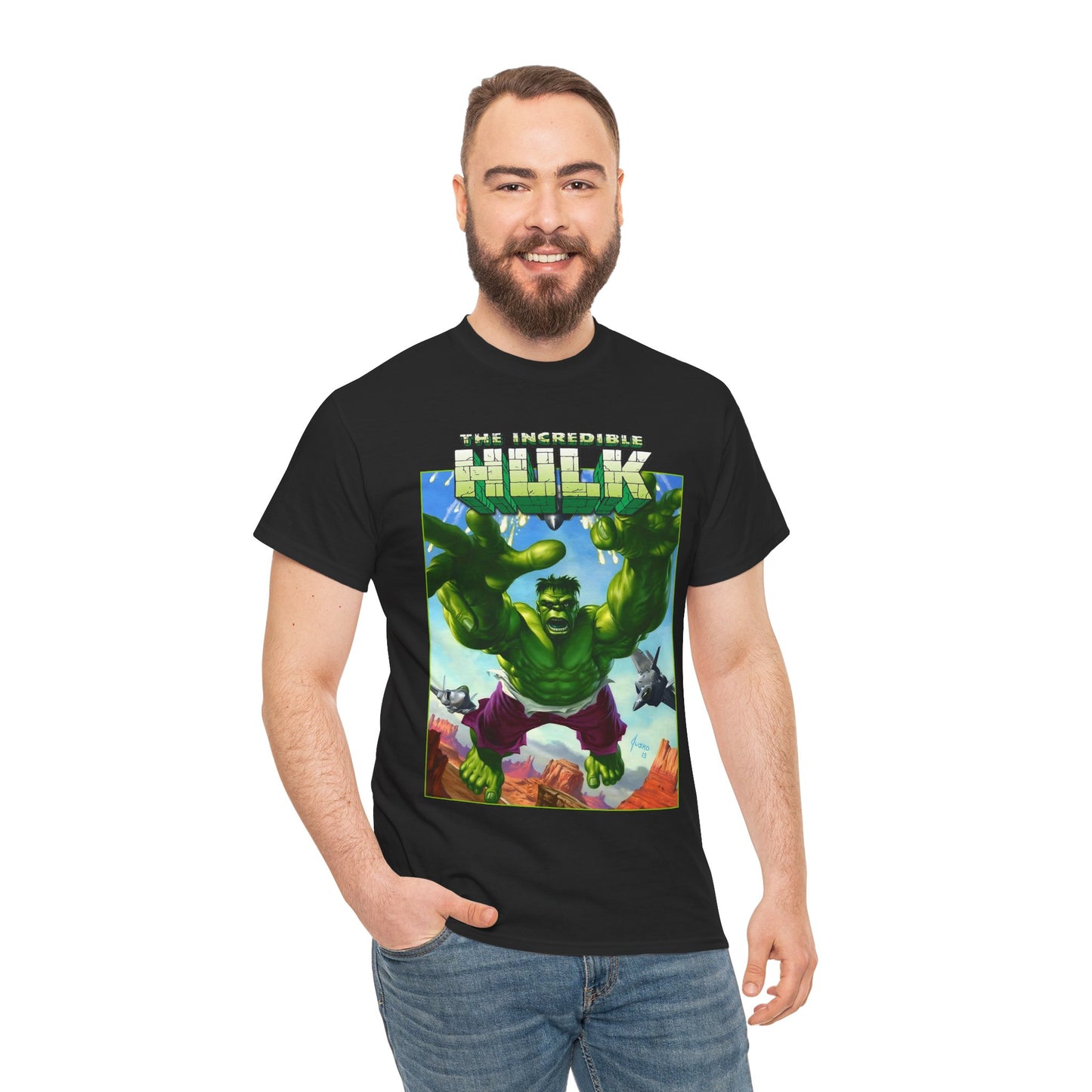 Incredible Hulk T-Shirt - Joe Jusko Art - Bruce Banner - Marvel Comics