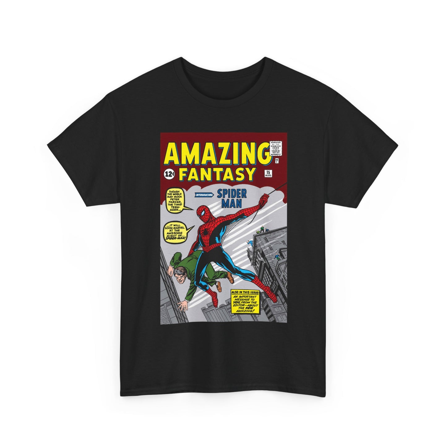 Amazing Fantasy #15 T-Shirt - Steve Ditko Art - 1st Appearance of Spider-Man - 2026 Movie - Marvel Comics