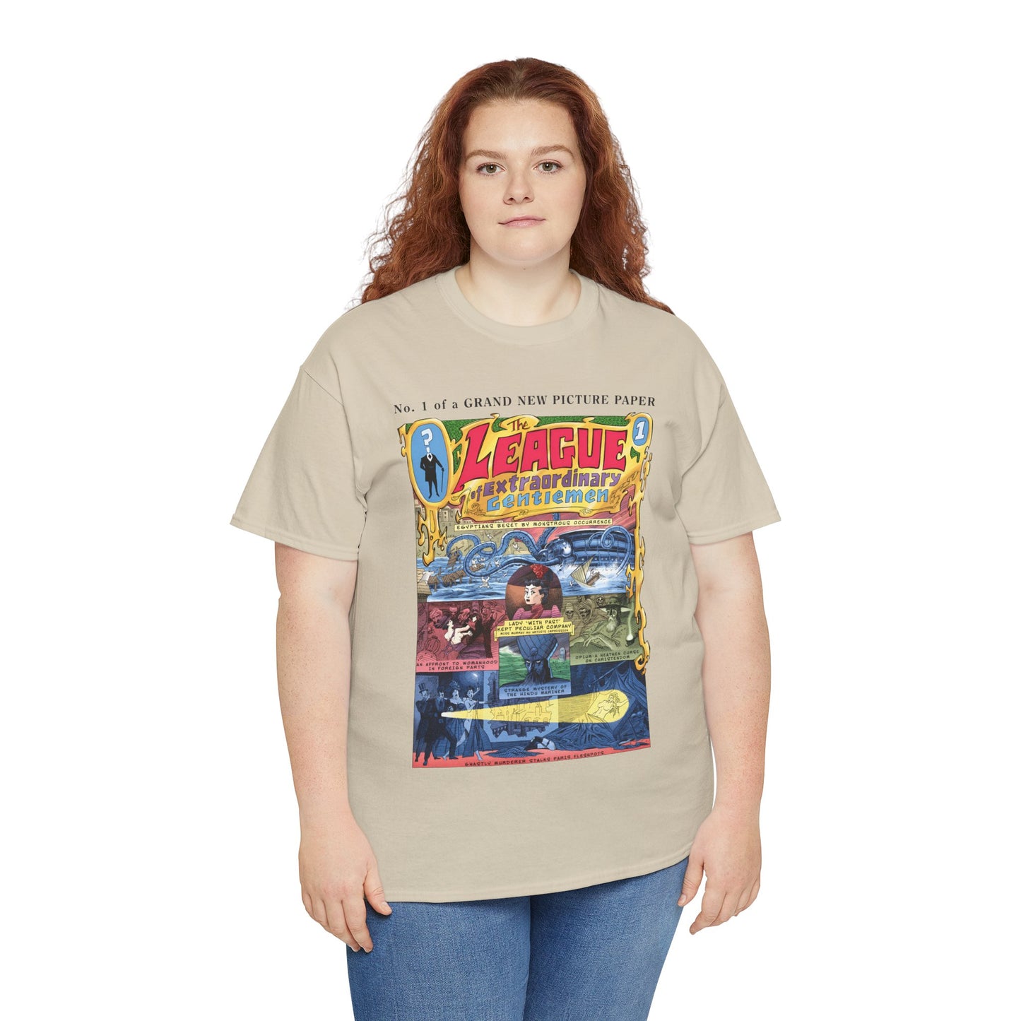 League of Extraordinary Gentlemen T-Shirt - Kevin O'Neill Art - Mina Murray, Captain Nemo, Allan Quatermain, Dr. Jekyll, & The Invisible Man - Alan Moore Story - DC Comics