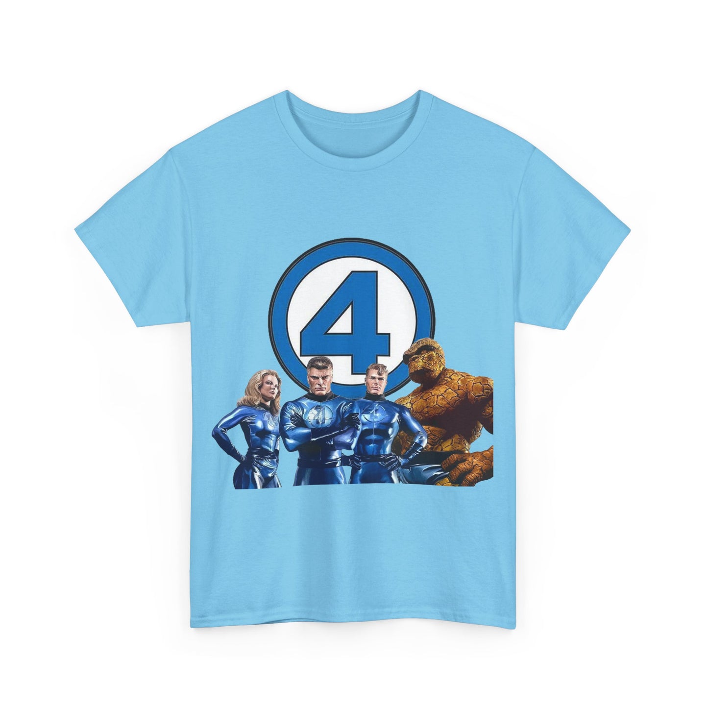 Fantastic Four T-Shirt - Alex Ross Art - 2025 MCU Movie - Iconic Marvel Comics Characters - Human Torch, Invisible Woman, The Thing, Reed Richards