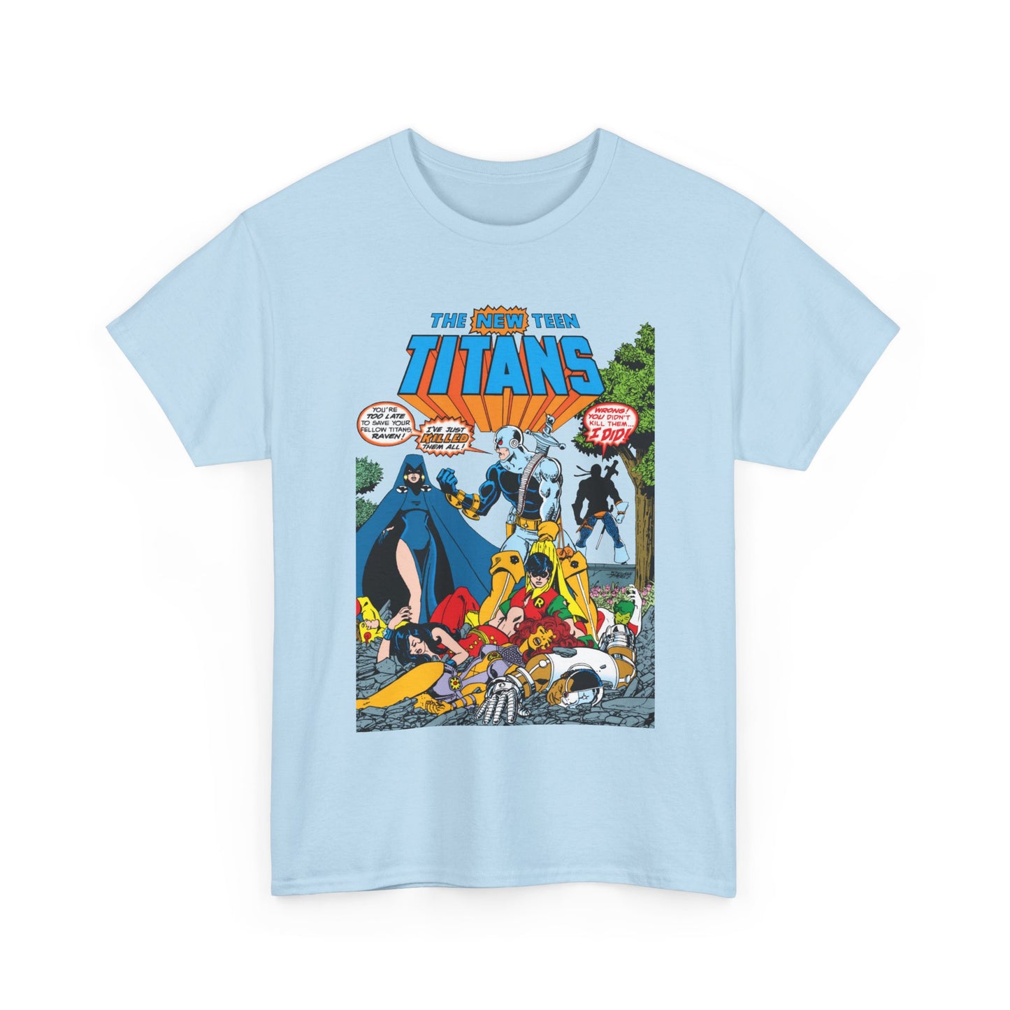 New Teen Titans T-Shirt - George Perez Art - #2 Cover Art - Deathstroke & Ravager - DC Comics