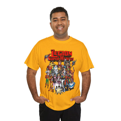 Legion of Super-Heroes T-Shirt - #300 Cover Art - Cosmic Boy, Saturn Girl, Superboy, Wildfire, Mon-El, Dream Girl, Brainiac 5, Supergirl - DC Comics