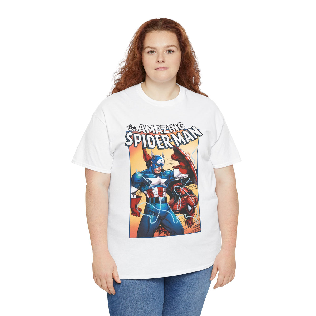 Amazing Spider-Man & Captain America T-Shirt - Todd McFarlane Art - Marvel Comics
