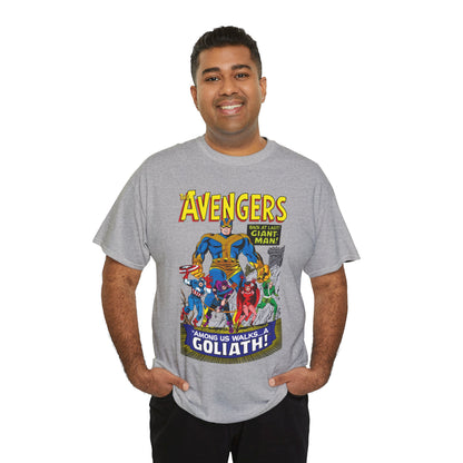 Avengers T-Shirt - Silver Age Art - Early Giant-Man Appearance - Captain America, Hawkeye, Scarlet Witch, Quicksilver - Marvel Comics