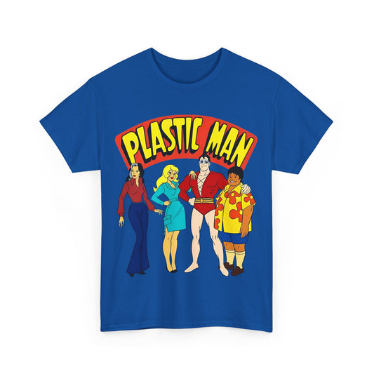 Plastic Man T-Shirt - Penny, Hula-Hula - Ruby-Spears Saturday Morning Cartoon 1980s - DC Comics Character