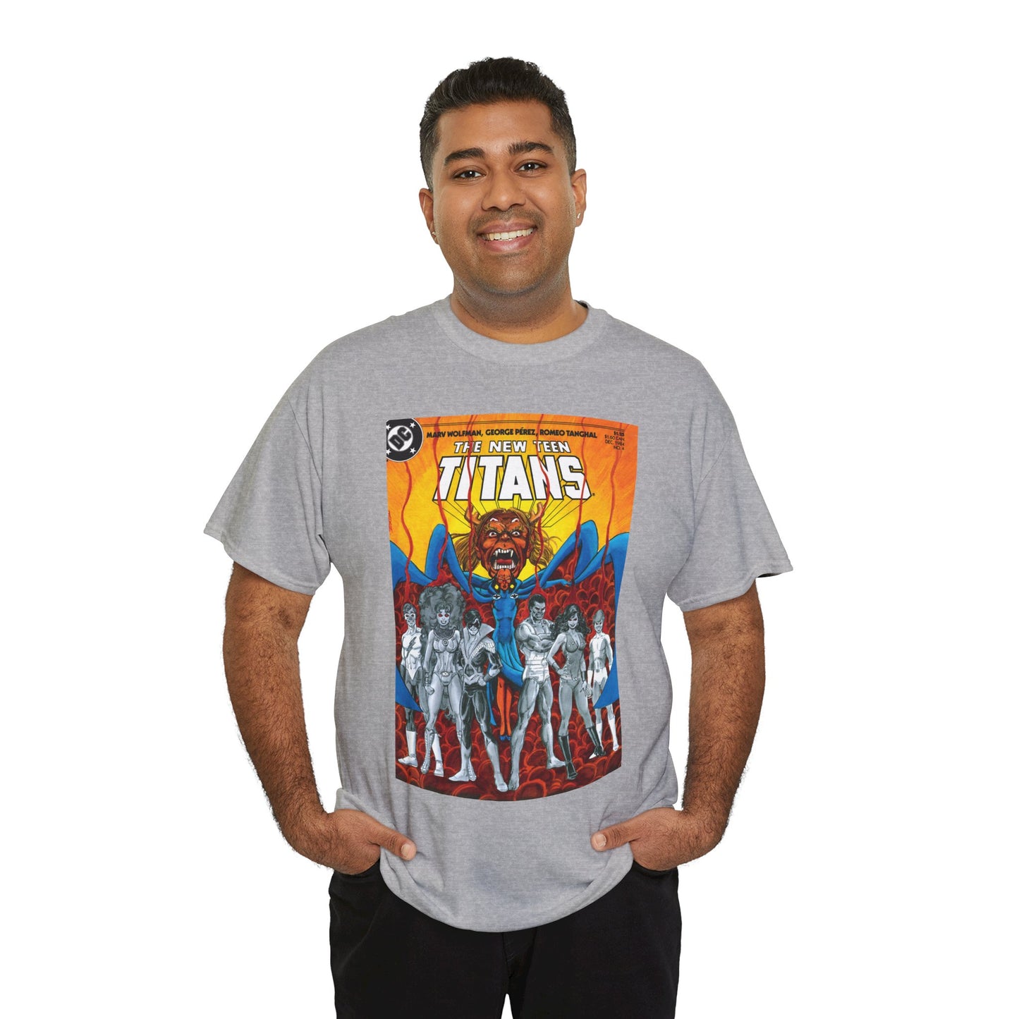 New Teen Titans #4 T-Shirt - George Perez Art - Trigon the Terrible - DC Comics