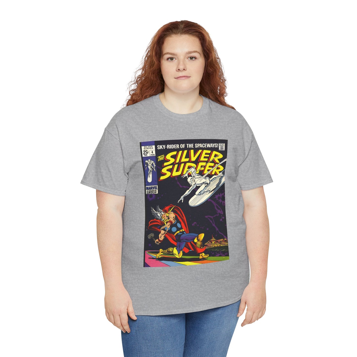 Silver Surfer #4 T-Shirt - Vs Thor - Marvel Comics