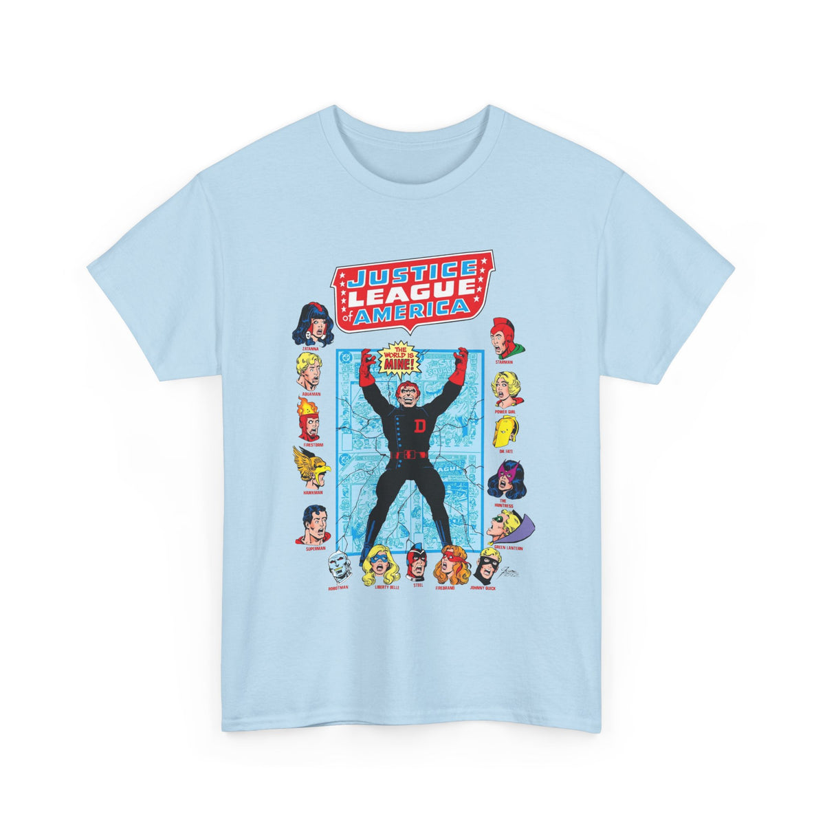 Justice League of America T-Shirt - George Perez Art - Justice Society, All-Star Squadron Team-Up DC Comics